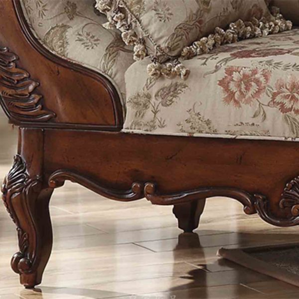 Traditional Solid Wood Upholstered One Armed Chaise with Fabric Pillow Clearhalo 'Chairs & Seating' 'Chaise Lounge' 'chaise_lounge' 'furn' 'furn_chaise_lounge' 'Furniture' 'Living Room Furniture' 1200x1200_d8a0c888-a03e-41e4-b724-47b899584e91