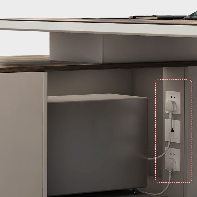 Piédestal Espresso Bureau exécutif artificiel Bureau de bureau moderne pour le bureau