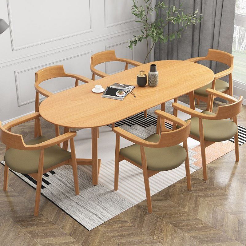 Bureau de base de traîneau en bois de caoutchouc ovale ovale 29,5 "h Home Writing Desk