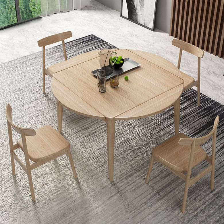 Extendable Round Dining Table Modern Adjustable Square Wooden Table with 4 Legs Clearhalo ' dining_table' 'Dining Tables & Seating' 'Dining Tables' 'furn' 'furn_dining_table' 'Furniture' 'furniture_dining_table' 'Kitchen & Dining Furniture' 'kitchen&dining_furn' 'kitchen' 'kitchen_dining_table' 1200x1200_d8a17a2e-4aa7-4e7b-aaa3-153afc593859