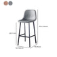 Industrial Style Low Back Bar-stool PU Leather Bar Stool with Metal Legs Clearhalo 'Bar Furniture' 'Bar Stools' 'bar_stools' 'furn' 'furn_bar_stools' 'Furniture' 'furniture_bar_stools' 'Kitchen & Dining Furniture' 1200x1200_d8a213ff-e88a-4c2b-9308-1c12650da739