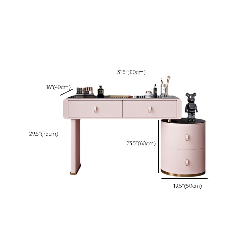 Light Glass Top Makeup Vanity Desk Storage Box Makeup Vanity Set Clearhalo 'Bedroom Furniture' 'furn' 'furn_makeup_vanities' 'Furniture' 'Makeup Vanities' 'makeup_vanities' 1200x1200_d8a2ba9f-9e6f-4320-983f-4a3accd93297