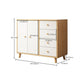 Contemporary Rectangle Storage Cabinet with Drawer Wooden Accent Cabinet