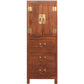 Tradizionale combo in stile combinato in legno massiccio verticale casse di stoccaggio con 3 cassetti