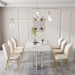 Kitchen Dining Chairs Faux Leather Side Chairs with Gold Metal Legs Clearhalo 'Dining Chairs' 'Dining Tables & Seating' 'dining_chair' 'furn' 'furn_dining_chair' 'Furniture' 'Kitchen & Dining Furniture' 1200x1200_d8ab7437-bf7c-4b66-9a97-9653ffe57835