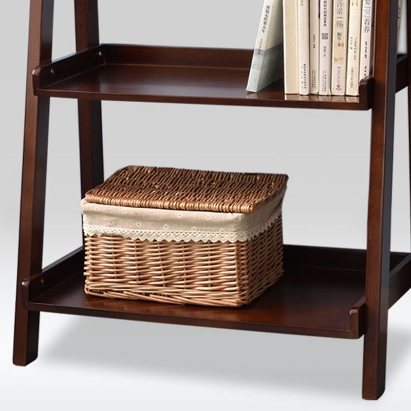 4-shelf Rubber Wood Ladder Bookshelf Modern Vertical Bookshelf for Home Clearhalo 'Bookcases' 'furn' 'furn_bookcases' 'Furniture' 'furniture_bookcases' 'kitchen' 'kitchen_bookcases' 'Living Room Furniture' 'Office Furniture' 1200x1200_d8ad59a1-0808-46ab-8367-79b4cd14f9ee