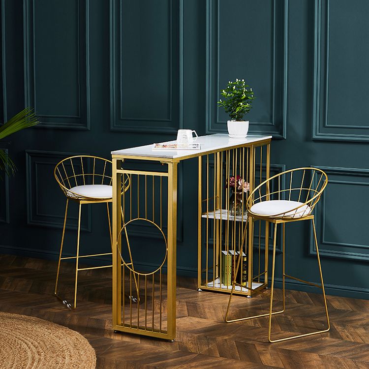 Glam – ensemble de Table de bar rectangulaire, comptoir en pierre, avec tabourets hauts, pour cuisine, 1/2/3 pièces