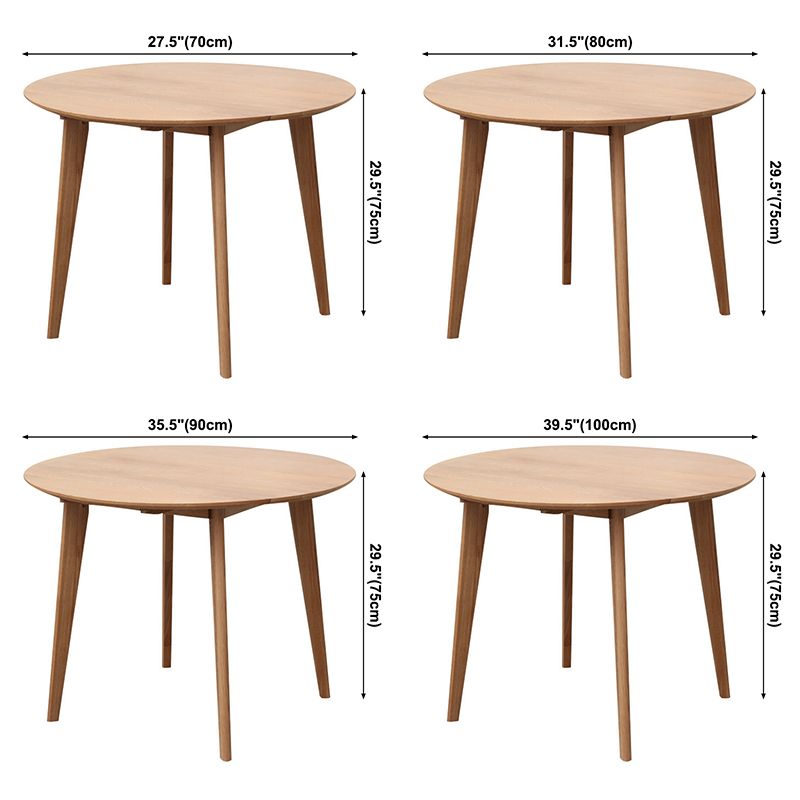 Contemporary Round Dining Room Table Oak Solid Wood Table for Home Use Clearhalo ' dining_table' 'Dining Tables & Seating' 'Dining Tables' 'furn' 'furn_dining_table' 'Furniture' 'furniture_dining_table' 'Kitchen & Dining Furniture' 'kitchen&dining_furn' 'kitchen' 'kitchen_dining_table' 1200x1200_d8b0d68b-9266-40a1-8d5d-8172448d33cb