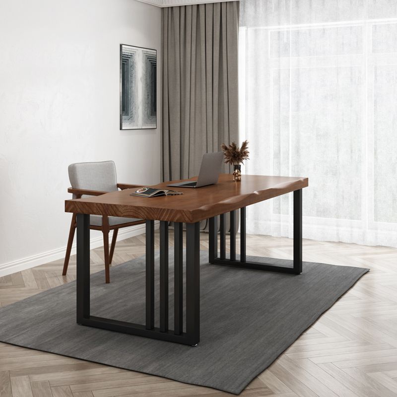 Sled Solid Wood Writing Desk Industrial Rectangular Office Desk Clearhalo 'furn' 'furn_office_desk' 'Furniture' 'Office Desks' 'Office Furniture' 'office_desk' 1200x1200_d8b1804d-6b53-4c54-99ab-e6090defd222