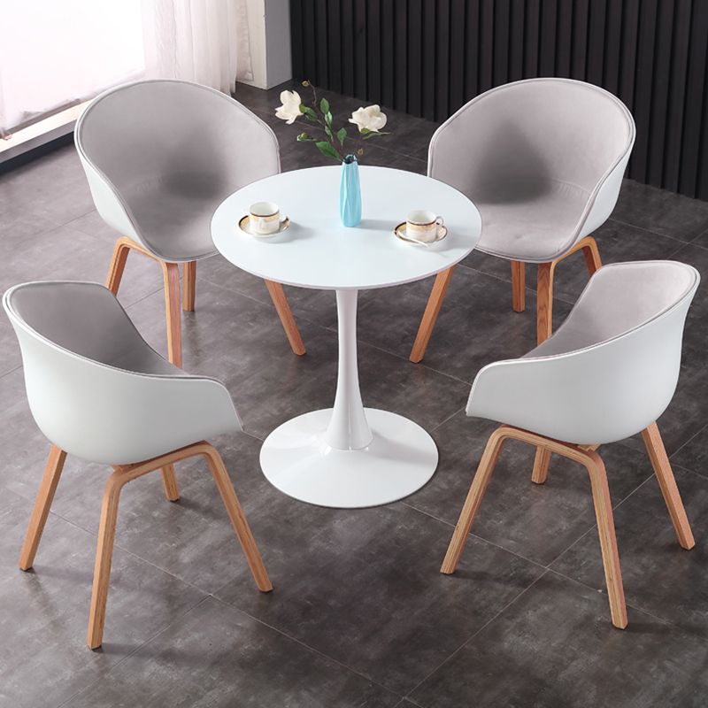 Simple MDF Round Shape Dining Tale Standard Kitchen Dining Table with Tulip Base Clearhalo ' dining_table' 'Dining Tables & Seating' 'Dining Tables' 'furn' 'furn_dining_table' 'Furniture' 'furniture_dining_table' 'Kitchen & Dining Furniture' 'kitchen&dining_furn' 'kitchen' 'kitchen_dining_table' 1200x1200_d8b1d53f-a7b0-427c-80d1-a1c4860c29cd