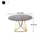 Table à manger de luxe traditionnelle Table ronde en marbre artificiel pour la maison