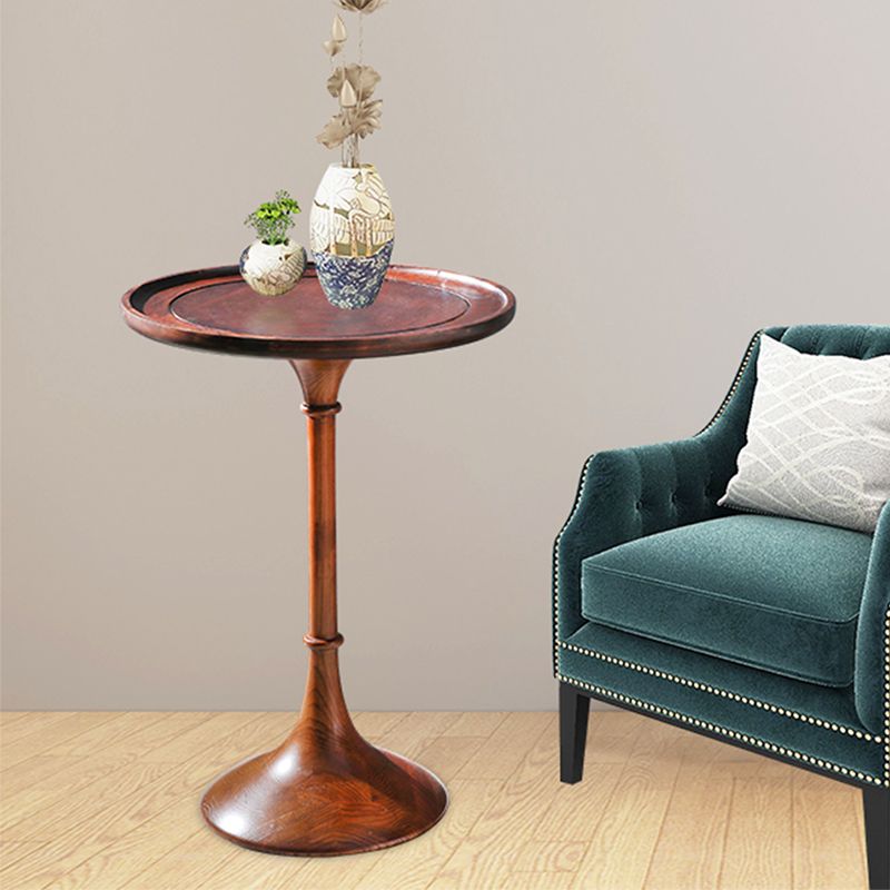 Tableau latérale rustique en bois rond en bois 25,5 "/27,5" Table de l'extrémité du piédestal de haut