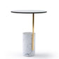 Contemporary Pedestal End Table Round Glass Top Side End Table