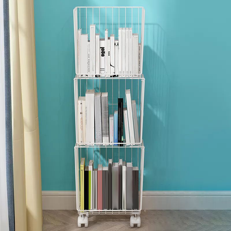 Modern Style Geometric Bookcase Metal Closed Back Book Shelf Clearhalo 'Bookcases' 'furn' 'furn_bookcases' 'Furniture' 'furniture_bookcases' 'Office Furniture' 1200x1200_d8b4403e-fd12-419c-b90b-b2345a364833