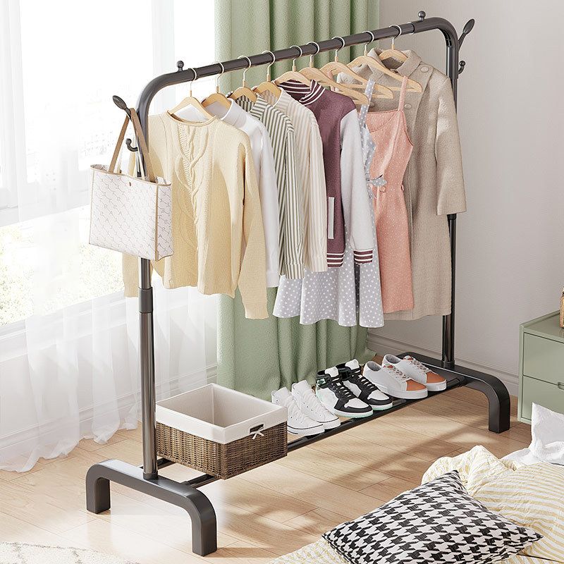 Contemporary Metal Coat Rack Storage Shelving Coat Rack with Coat Hooks Clearhalo 'Entry & Mudroom Furniture' 'furn' 'furn_hall_tree_coat_racks' 'Furniture' 'Hall Trees & Coat Racks' 'hall_tree_coat_racks' 1200x1200_d8b6e252-d464-48cc-958c-4c5e7df41ced