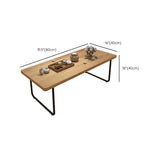 Contemporary Sled Coffee Table Solid Wood Coffee Cocktail Table Clearhalo 'Coffee & Accent Tables' 'Coffee Tables' 'coffee_tables' 'furn' 'furn_coffee_tables' 'Furniture' 'Living Room Furniture' 1200x1200_d8bb184b-36ed-4a90-a97e-853b214d3365