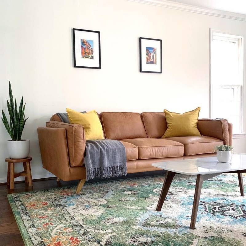 Fabric Pillow Top Arm Sofa 31.5"High Cushion Back Sectional Sofa,Brown Clearhalo 'furn' 'furn_sectionals' 'Furniture' 'Living Room Furniture' 'Sectionals' 1200x1200_d8bb82b8-c215-45a2-9300-1cfaa5f8c52e