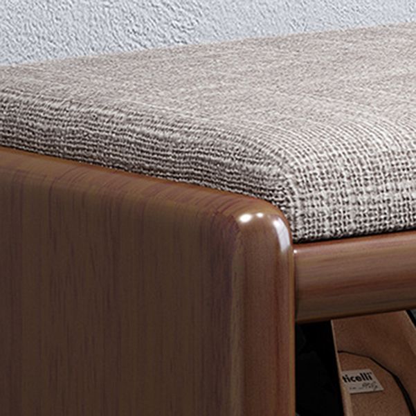 Mid-Century Modern Seating Bench Rubberwood Shoe Storage Rectangle Entryway Bench Clearhalo 'Benches' 'Chairs & Seating' 'furn' 'furn_benches' 'Furniture' 'Living Room Furniture' 1200x1200_d8bcc45b-81f1-4704-aff4-287cf1ad2c5e