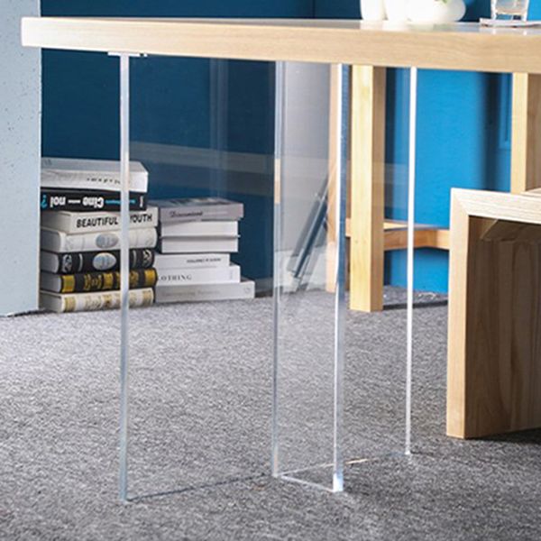 Industrial Solid Wood Dining Table Rectangle Standard Table with Double Pedestal Base Clearhalo ' dining_table' 'Dining Tables & Seating' 'Dining Tables' 'furn' 'furn_dining_table' 'Furniture' 'furniture_dining_table' 'Kitchen & Dining Furniture' 'kitchen&dining_furn' 'kitchen' 'kitchen_dining_table' 1200x1200_d8bdebb1-2a45-4d27-8f87-b74fd7b34936