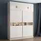 White Colour Wooden Wardrobe Modern Cloth Rod Included Wardrobe Closet for Bedroom