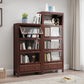 Modern Bookshelf Closed Back Standard Wooden Bookcase for Study Room