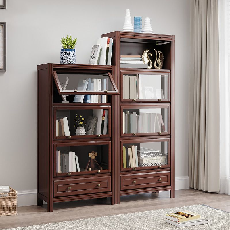 Modern Bookshelf Closed Back Standard Wooden Bookcase for Study Room