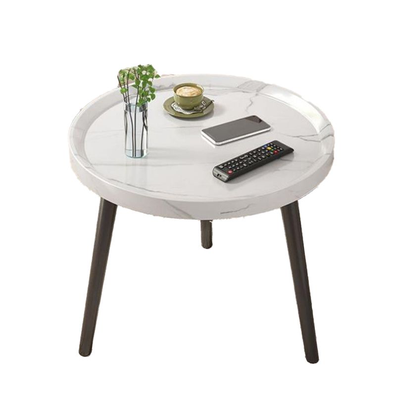Minimalistische ronde houten zijde end tafel 3 benen Sofa hoektafel