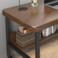 Industrial Rectangular Writing Desk Solid Wood Desk for Office