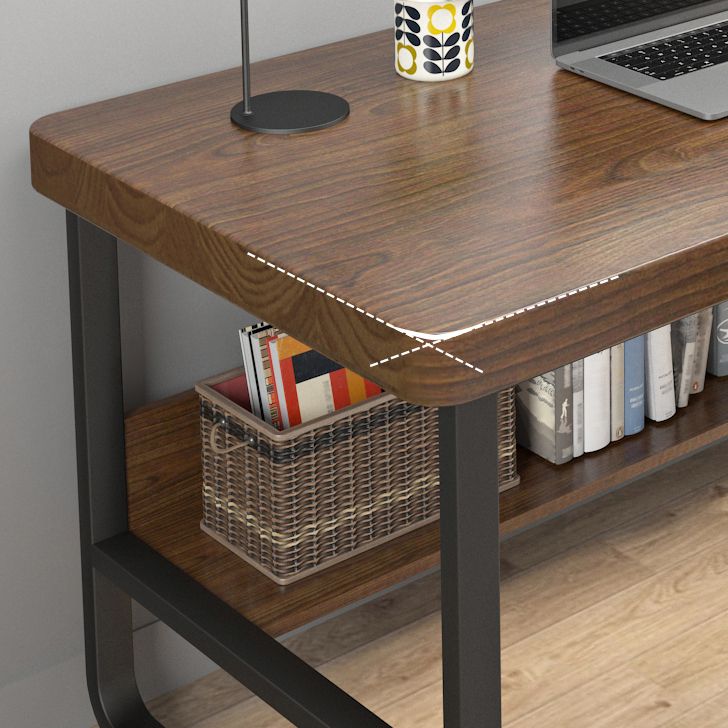 Industrial Rectangular Writing Desk Solid Wood Desk for Office