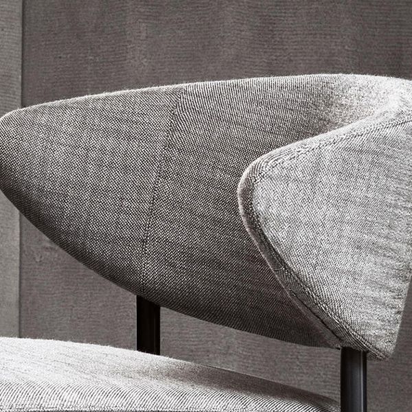 Hedendaagse stoelen Open rugliggende stoelen met metalen benen voor keuken