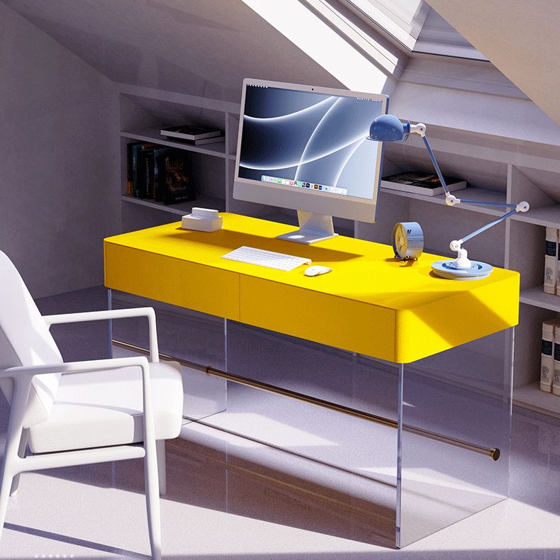 Wooden Rectangular Shape Work Table Luxury Style Writing Desk Clearhalo 'furn' 'furn_office_desk' 'Furniture' 'furniture_office_desk' 'Office Desks' 'Office Furniture' 'office_desk' 1200x1200_d8c45ef6-1b42-481f-b54a-97d7067b699c