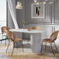 White Two Base Dining Table Modern White Stone Top Dining Table for Living Room Clearhalo 'Dining Tables & Seating' 'Dining Tables' 'dining_table' 'furn' 'furn_dining_table' 'Furniture' 'furniture_dining_table' 'Kitchen & Dining Furniture' 1200x1200_d8c7d60b-822e-41c3-a04e-bedc28d43213