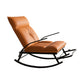 Faux Leather and Metal Rocking Chair Ergonomic with Seat Cushion Rocker Chair Spindle
