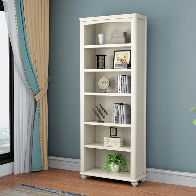 Wood Standard Bookshelf White Contemporary Bookcase with Shelves Clearhalo 'Bookcases' 'furn' 'furn_bookcases' 'Furniture' 'Office Furniture' 1200x1200_d8c95163-e533-4450-9efa-97e87dde69a2