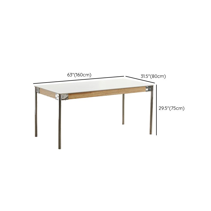 Sintered Stone Dining Table Set 1/4/5 Pcs Rectangle Dining Table with Armless Chairs Clearhalo 'Dining Room Sets' 'Dining Tables & Seating' 'dining_room_set' 'furn' 'furn_dining_room_set' 'Furniture' 'Kitchen & Dining Furniture' 1200x1200_d8c9f6f9-ff6c-4453-9405-a3e39c685135