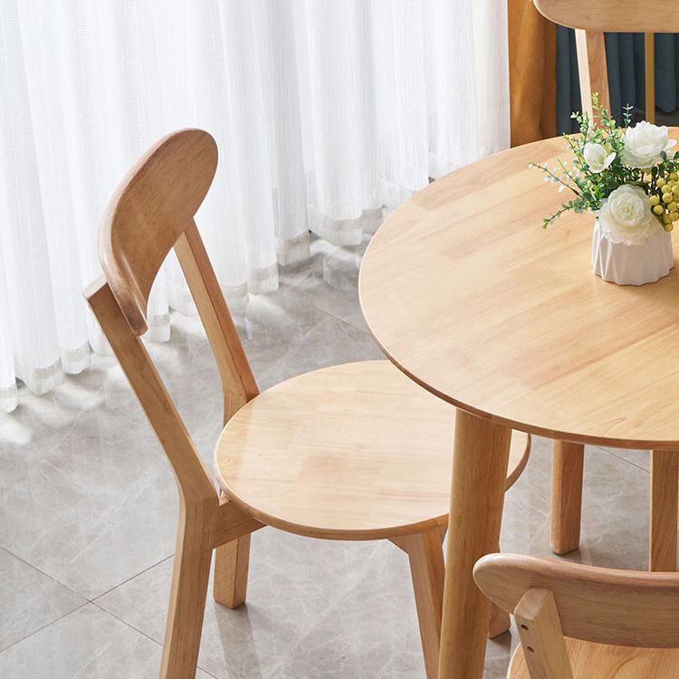 Nordic Solid Wood Top Dining Table Round Modern Dining Table Clearhalo 'Dining Tables & Seating' 'Dining Tables' 'dining_table' 'furn' 'furn_dining_table' 'Furniture' 'Kitchen & Dining Furniture' 1200x1200_d8ca6d75-0263-4715-a6bf-695a71c3e63e