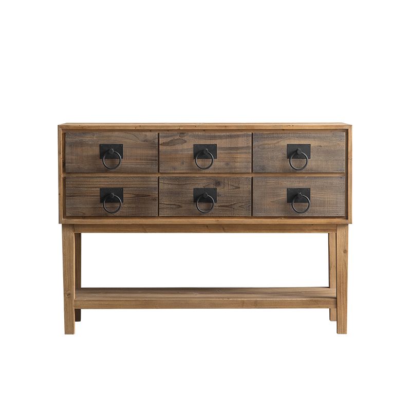 Commode traditionnelle en bois massif, commode de rangement pour chambre à coucher