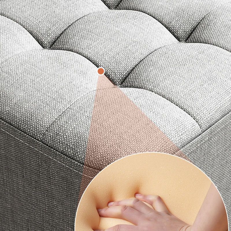 Solid Color Fabric Standard Stool Modern Simple Square Upholstered Stool Clearhalo 'furn' 'furn_ottomans_poufs' 'Furniture' 'Living Room Furniture' 'Ottomans & Poufs' 'ottomans_poufs' 1200x1200_d8ca8348-2094-4cfd-876f-5e3f76925225