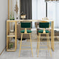 Glam Faux Marble Bar Height Table Rectangle Bar Dining Table with Storage Clearhalo 'Bar Furniture' 'Bar Tables' 'bar_tables' 'furn' 'furn_bar_tables' 'Furniture' 'Kitchen & Dining Furniture' 1200x1200_d8cb0ccb-ce21-43fa-acc5-d6e6faeba456