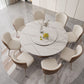 Nordic 1/4/5/6/7/9 Pieces Dining Set Stone Round Table and Leather Chairs Dinette Set Clearhalo 'Dining Room Sets' 'Dining Tables & Seating' 'dining_room_set' 'furn' 'furn_dining_room_set' 'Furniture' 'furniture_dining_room_set' 'Kitchen & Dining Furniture' 'kitchen&dining_furn' 'kitchen' 1200x1200_d8ce907e-b591-43ae-a7d3-13ec6232c248