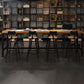 Industrial Rectangle Bar Dining Table Solid Wood Bar Dining Table with Trestle Base Clearhalo 'Bar Furniture' 'Bar Tables' 'bar_tables' 'furn' 'furn_bar_tables' 'Furniture' 'Kitchen & Dining Furniture' 1200x1200_d8cec7bb-d967-4d5f-a26a-e67b58aaea01