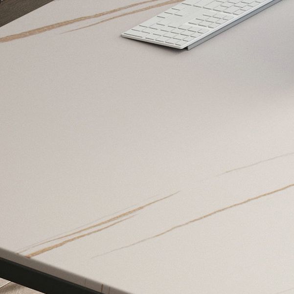 Bureau d'ordinateur rectangulaire contemporain bureau de bureau fini antique