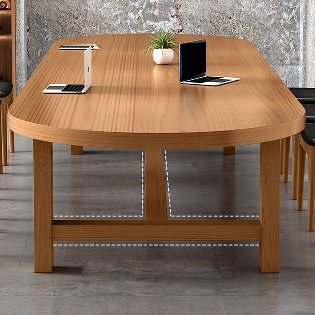 Industrial Rectangular Office Desk Solid Wood H-Shape Writing Desk Clearhalo 'furn' 'furn_office_desk' 'Furniture' 'Office Desks' 'Office Furniture' 'office_desk' 1200x1200_d8d1a0bb-4da1-4570-a01d-f438fe080961