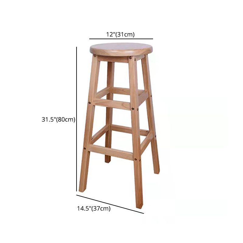 Modern Armless Backless Counter Stool Wood Bar Stool with Footrest Clearhalo 'Bar Furniture' 'Bar Stools' 'bar_stools' 'furniture_bar_stools' 'Kitchen & Dining Furniture' 'kitchen&dining_furn' 'kitchen' 'kitchen_furn' Furniture' 1200x1200_d8d2ae5b-d019-40a6-bbcd-5243958e2753