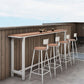 Metal and Wood Rectangular Table, Industrial Style Minimalist Balcony Outdoor Bar Table Clearhalo 'Bar Furniture' 'Bar Tables' 'bar_tables' 'furn' 'furn_bar_tables' 'Furniture' 'Kitchen & Dining Furniture' 1200x1200_d8d3291d-e3a5-4b67-8e71-c65be580917f