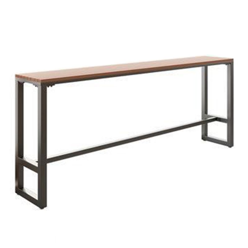 Modern 41.3"H Bar Table Rectangular Wooden Top Table for Bar Clearhalo 'Bar Furniture' 'Bar Tables' 'bar_tables' 'furn' 'furn_bar_tables' 'Furniture' 'Kitchen & Dining Furniture' 1200x1200_d8d38144-8fbb-411a-9da7-e999b1a165ca