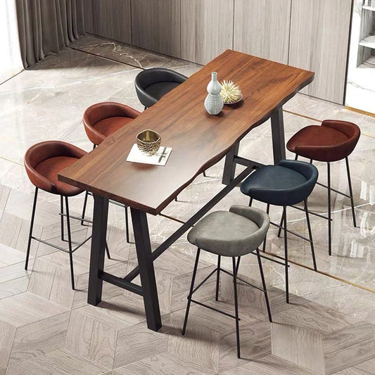 Rechthoek Pine vaste houten schroefbasbalktafel voor keuken eetkamer