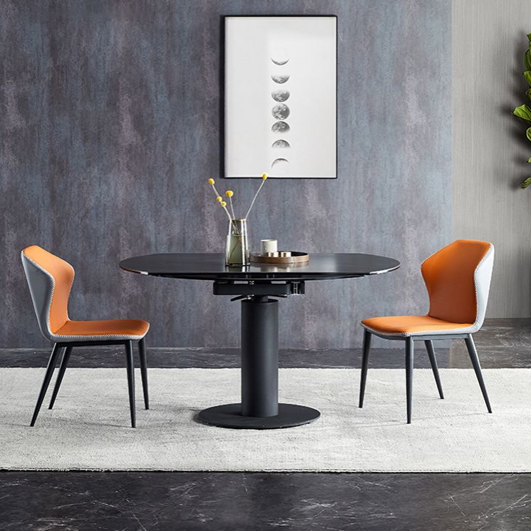 Modern Sintered Stone Dining Round Table Set 1/3/4/5/7 Pieces Dining Set Clearhalo 'Dining Room Sets' 'Dining Tables & Seating' 'dining_room_set' 'furn' 'furn_dining_room_set' 'Furniture' 'Kitchen & Dining Furniture' 1200x1200_d8d489d5-14f9-4337-9c20-530f4c4a581c