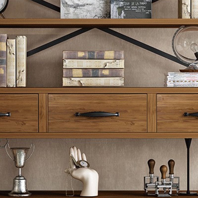 Solid Wood Bookshelf Industrial Style Open Back Bookcase for Home Office Clearhalo 'Bookcases' 'furn' 'furn_bookcases' 'Furniture' 'furniture_bookcases' 'Office Furniture' 1200x1200_d8d4a766-3577-4880-9bf0-096c7639d76f