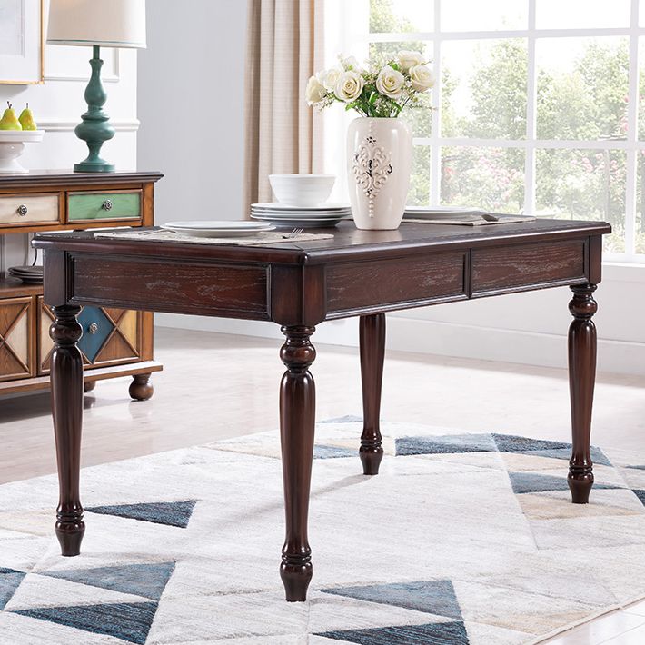 Solid Wood Mid-Century Modern Rectangle Table Wood Top Dining Table with 4 Legs Clearhalo ' dining_table' 'Dining Tables & Seating' 'Dining Tables' 'furn' 'furn_dining_table' 'Furniture' 'furniture_dining_table' 'Kitchen & Dining Furniture' 'kitchen&dining_furn' 'kitchen' 'kitchen_dining_table' 1200x1200_d8d627f8-b55e-43dc-af68-17392d1a7383